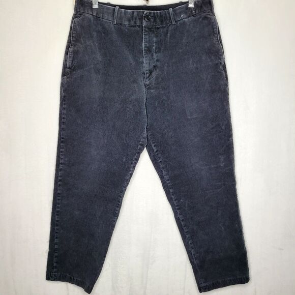 Uniqlo Charcoal Corduroy Trousers Size Large - Picture 1 of 7